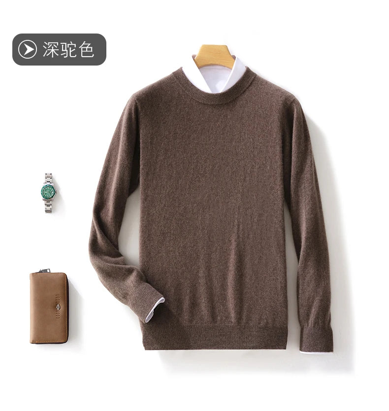 Men's Pure Wool Crewneck Sweater
