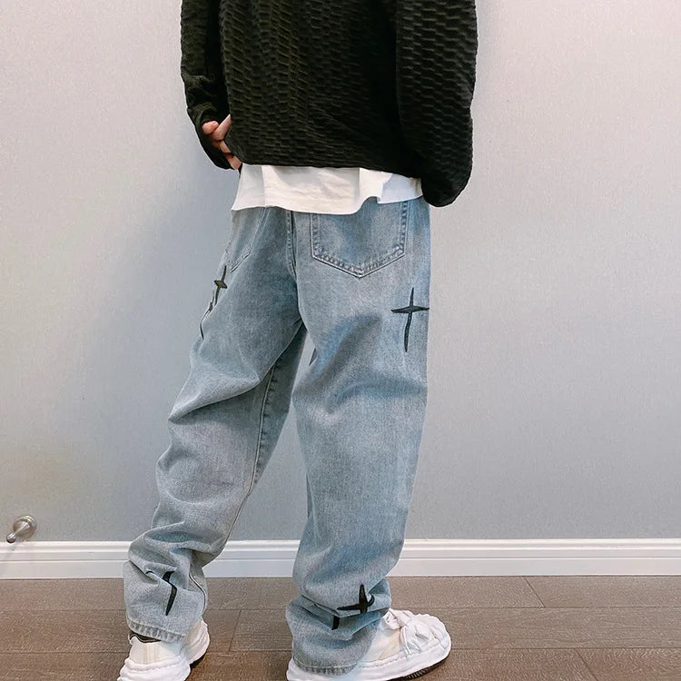 Men's Casual Baggy Denim Pants