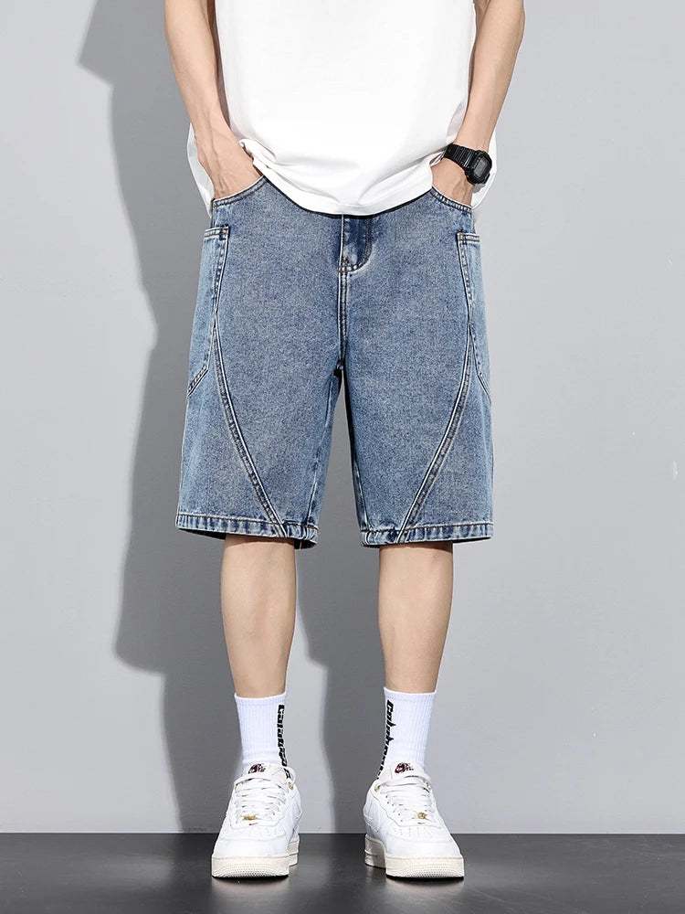 Baggy Denim Cargo Shorts