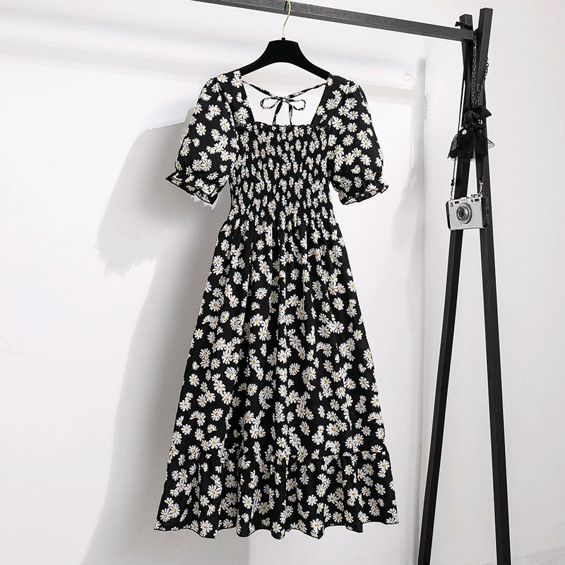 Women’s Pleated Chiffon Midi Dress