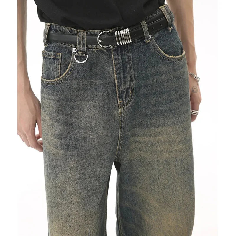 Men's Vintage Wash Denim Pants