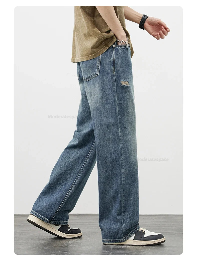 Men's Vintage Baggy Ripped Jeans