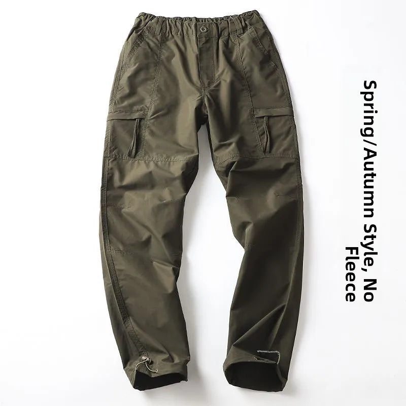 Men's Outdoor Hiking Pants – Fleece Lined, Windproof, Waterproof, Straight Leg