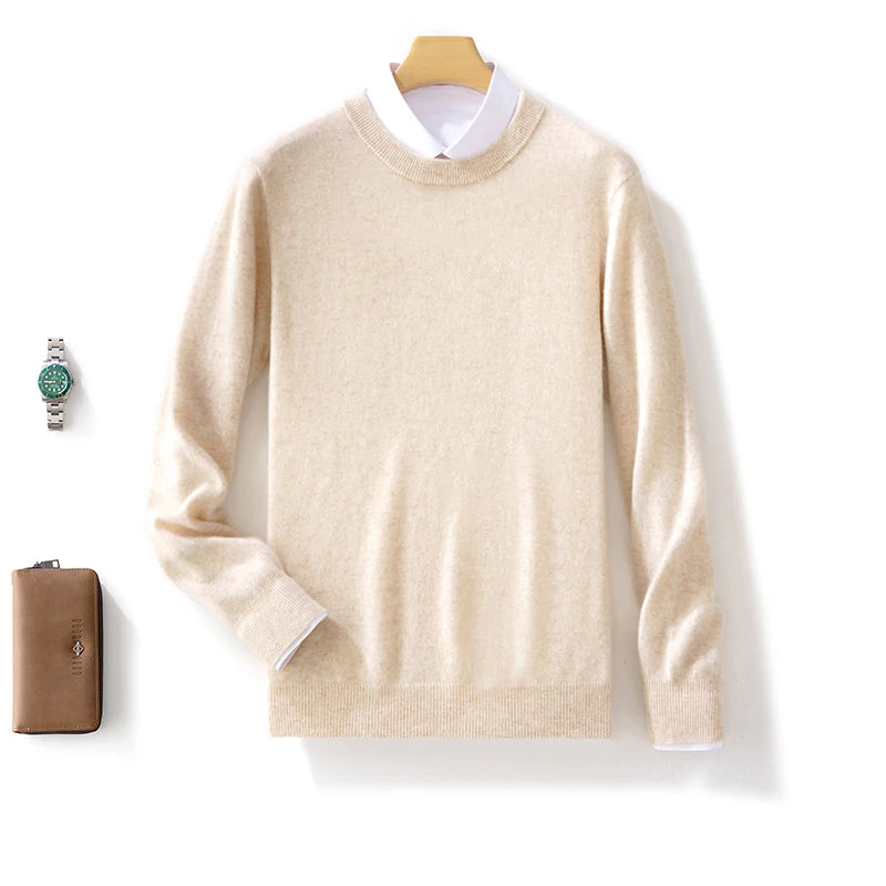Men's Pure Wool Crewneck Sweater