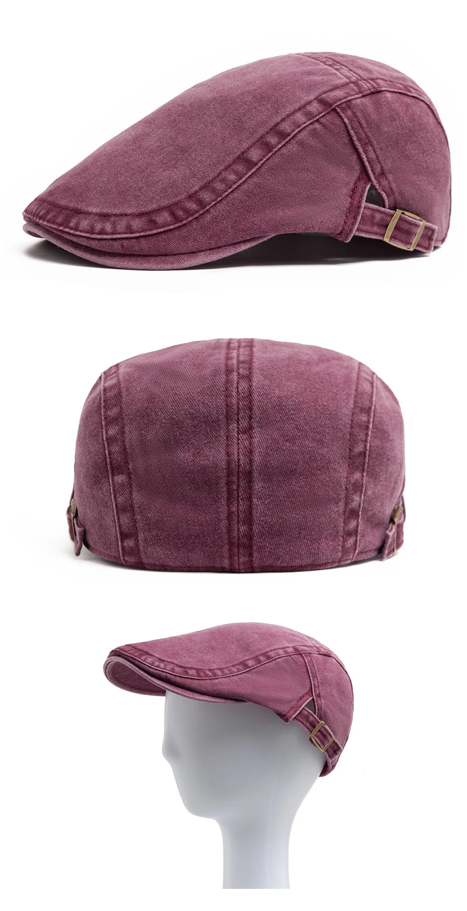 Unisex Vintage Cotton Beret
