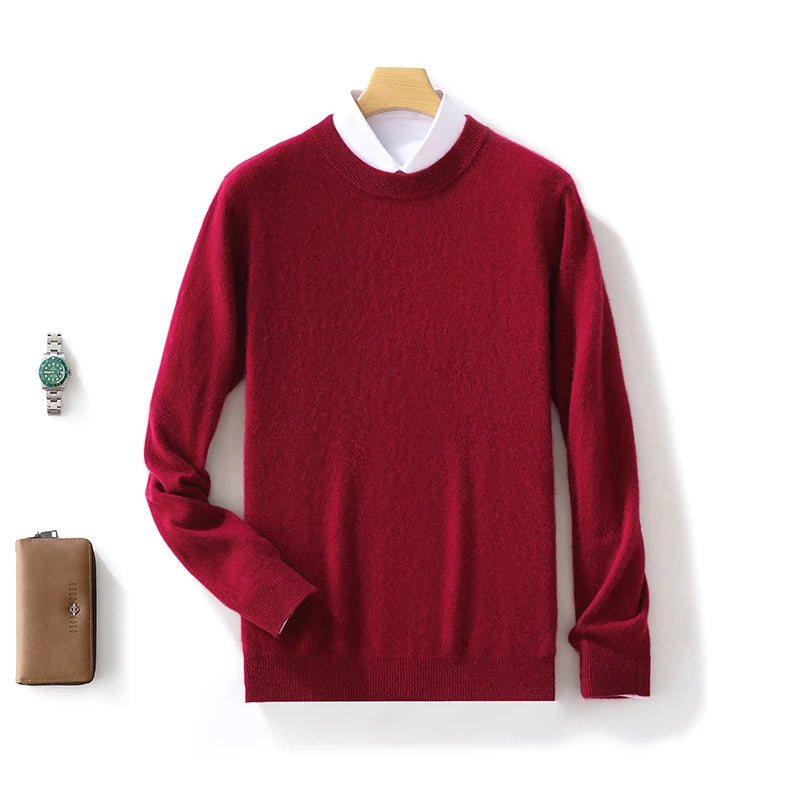 Men's Pure Wool Crewneck Sweater