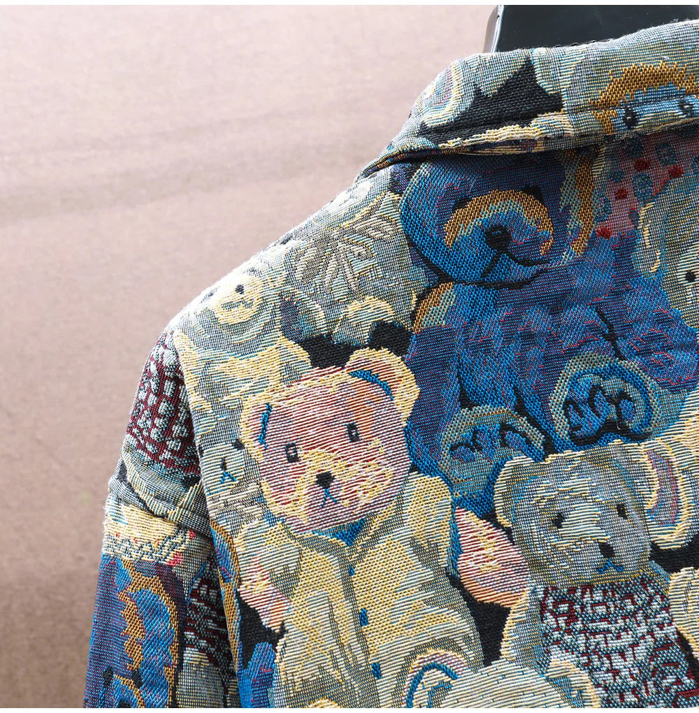 Men's Teddy Bear Jacquard Jacket