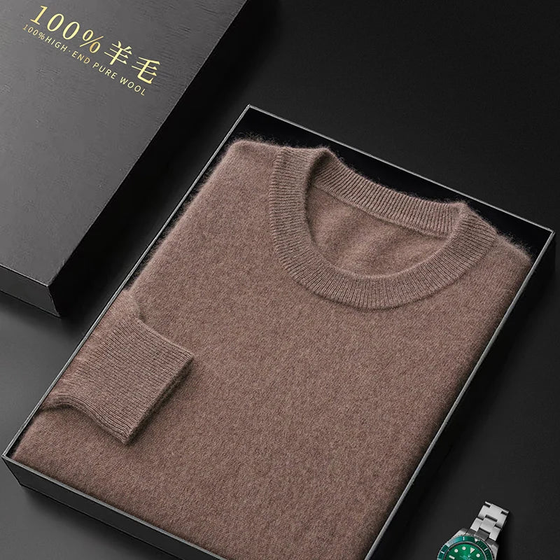 Men's Pure Wool Crewneck Sweater