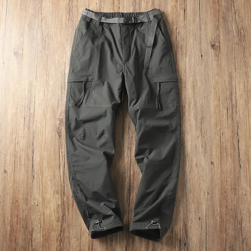Men's Outdoor Hiking Pants – Fleece Lined, Windproof, Waterproof, Straight Leg