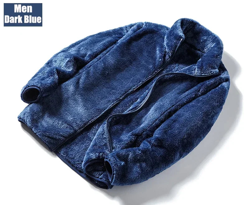 Oversized Polar Fleece Zip-Up Hoodie