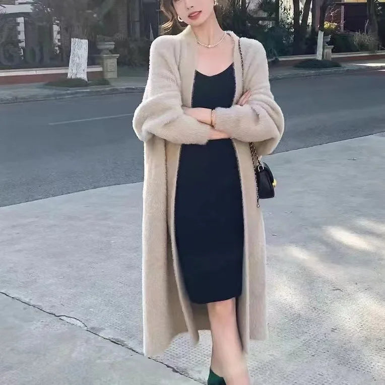 Oversized, Warm, Open Front Winter Sweater Jacket