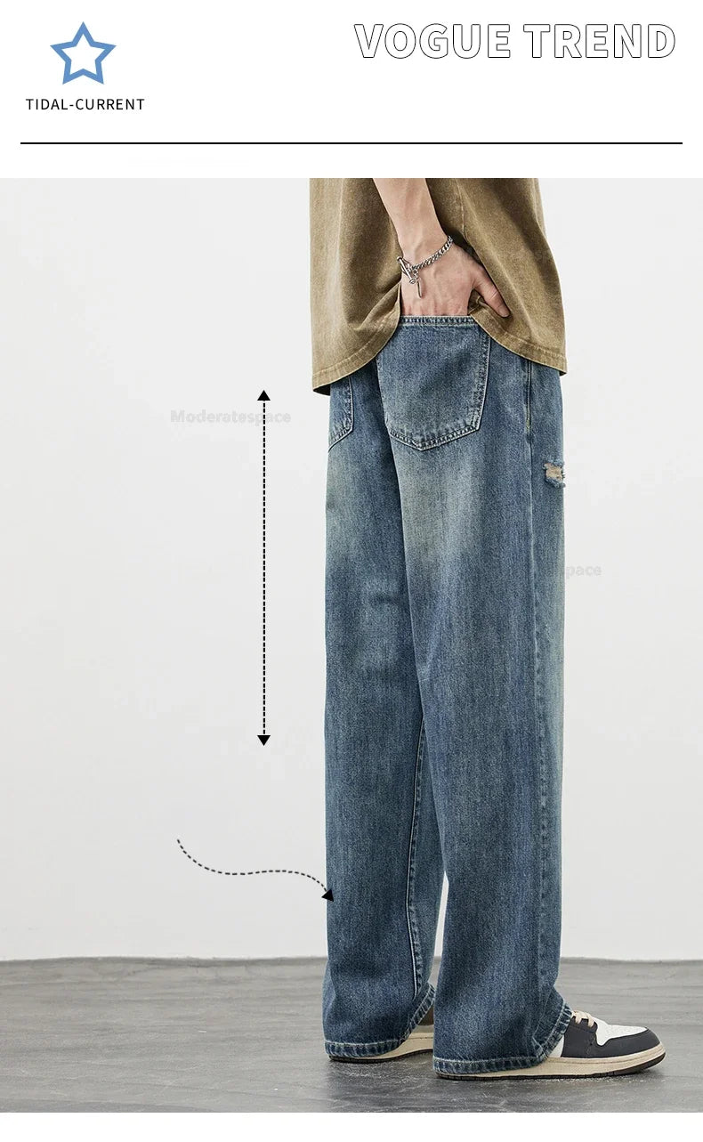 Men's Vintage Baggy Ripped Jeans