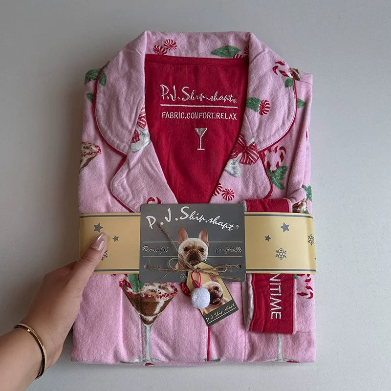2 Piece Set Pajamas for Women Pj Sets Women 2 Piece Set Outfits 100% Cotton Pajamas for Women Loungwear Set Loose Sleep Homewear