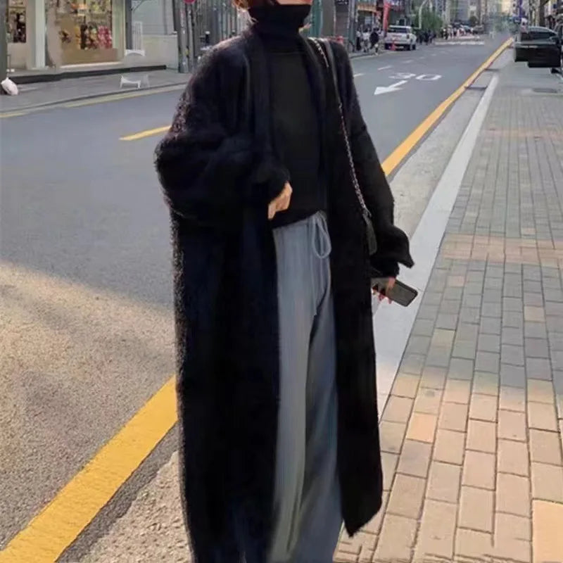 Oversized, Warm, Open Front Winter Sweater Jacket