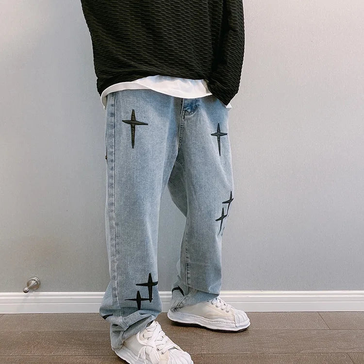 Men's Casual Baggy Denim Pants