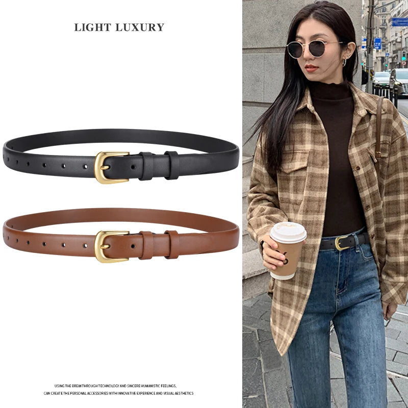 Women's Thin Pin Buckle Belt