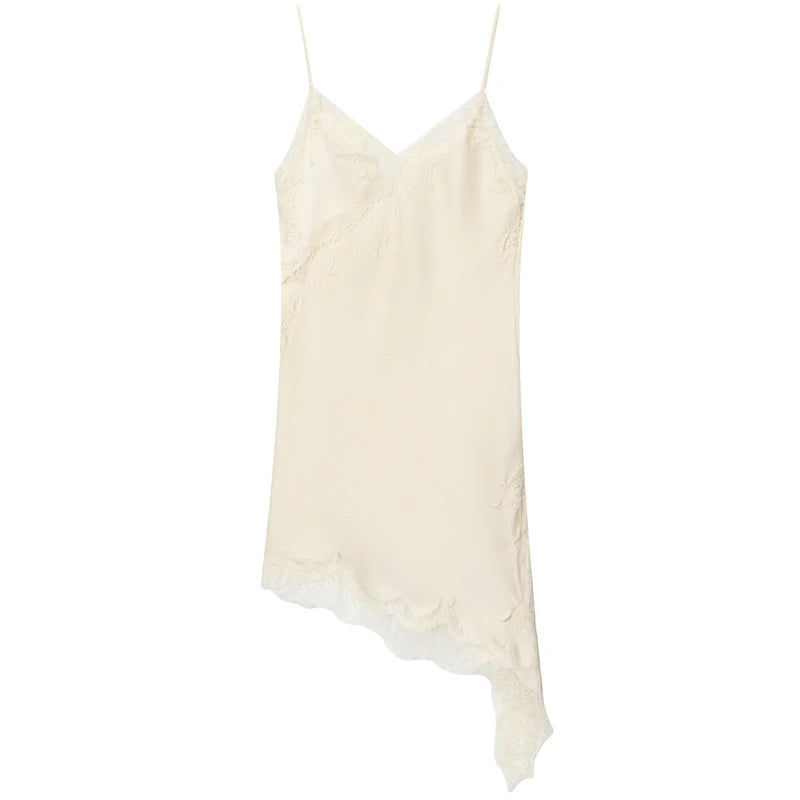 Women’s Brown Lace Slip sleeveless Dress