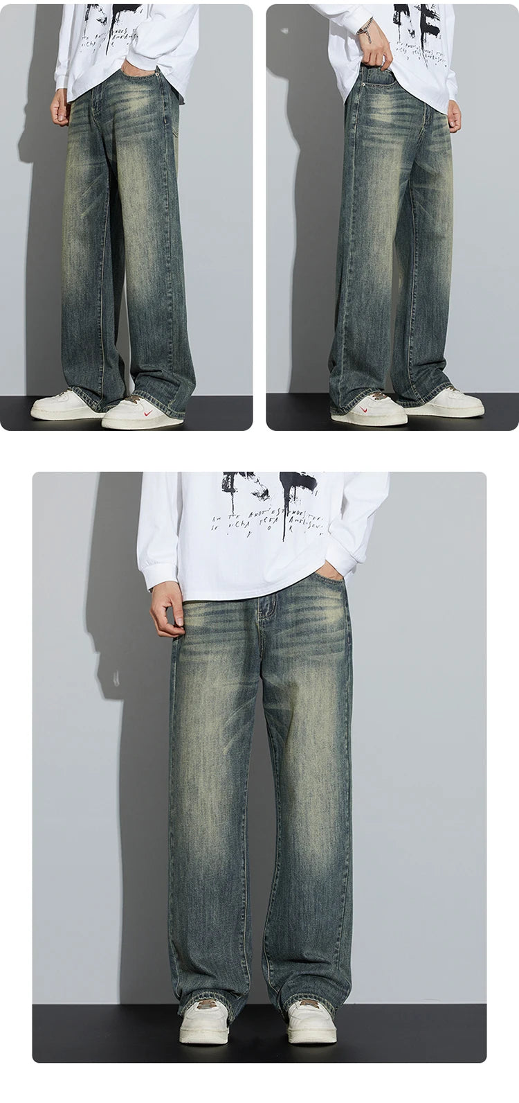 Men's Baggy Wide Leg Jeans