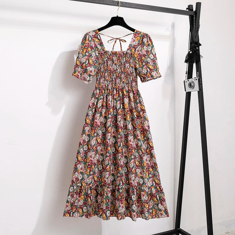 Women’s Pleated Chiffon Midi Dress