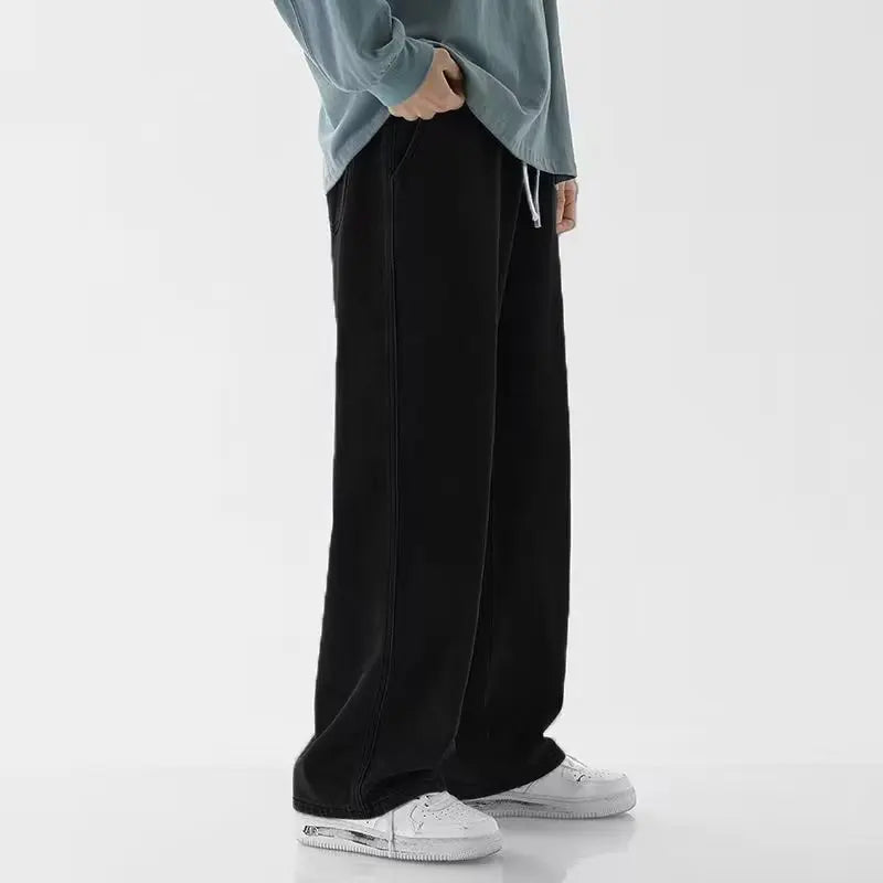 Men's Y2K Wide-Leg Streetwear Jeans