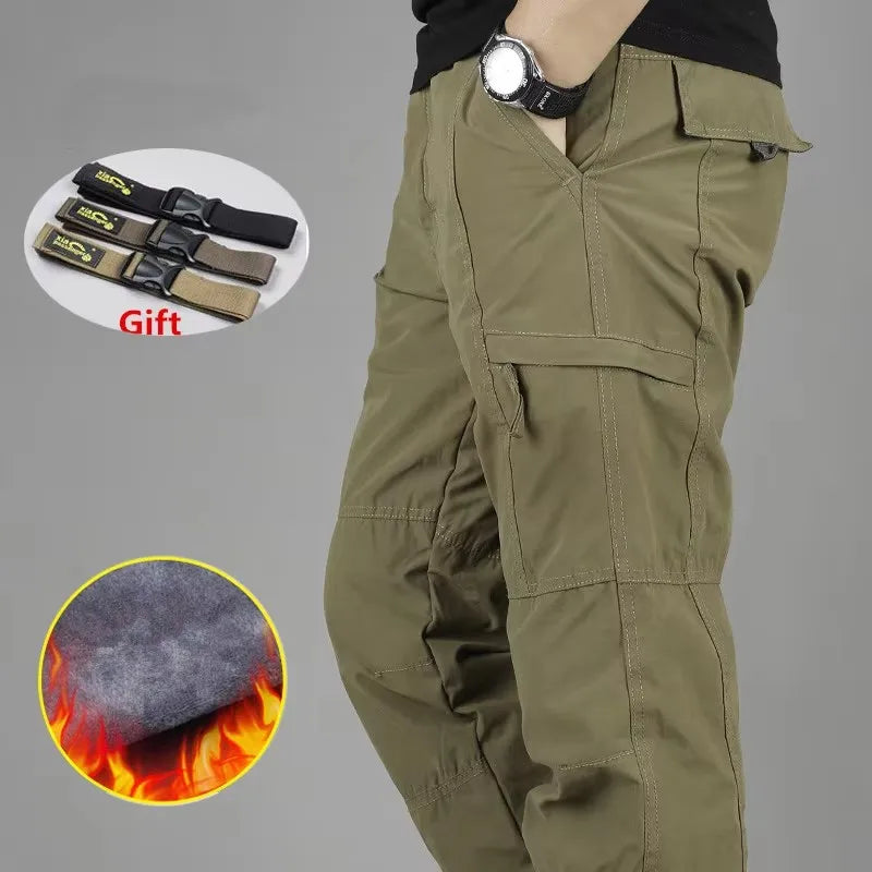 Men's Winter Thermal Cargo Joggers