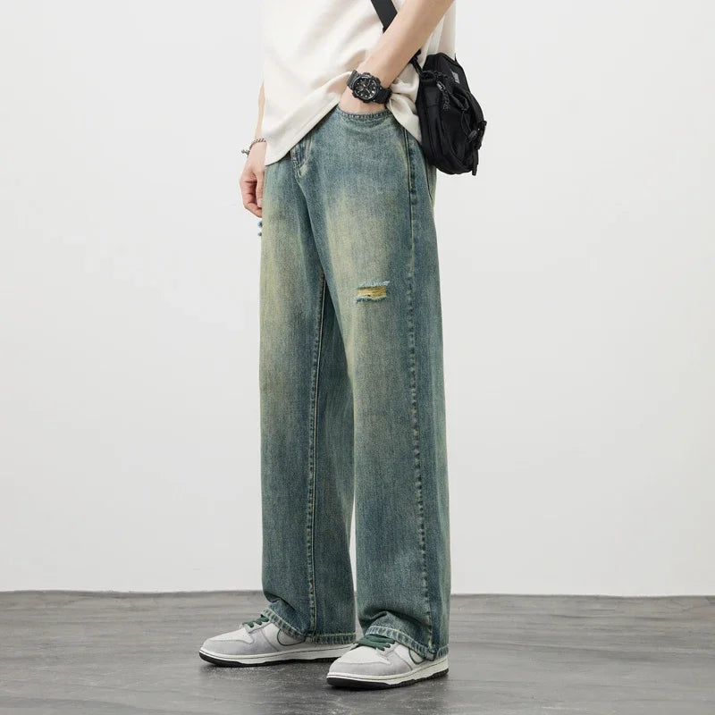 Men's Vintage Baggy Ripped Jeans