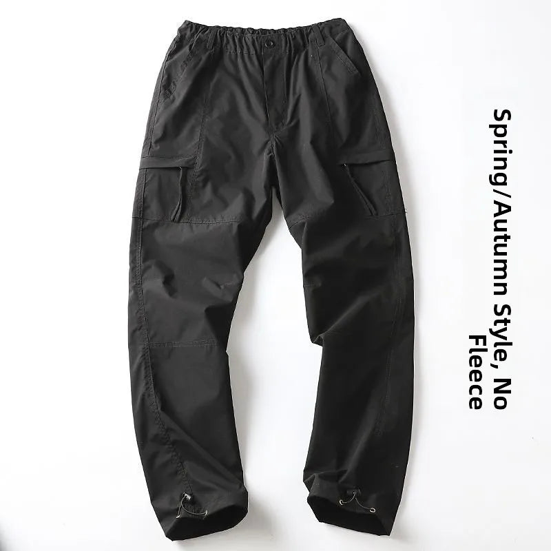 Men's Outdoor Hiking Pants – Fleece Lined, Windproof, Waterproof, Straight Leg