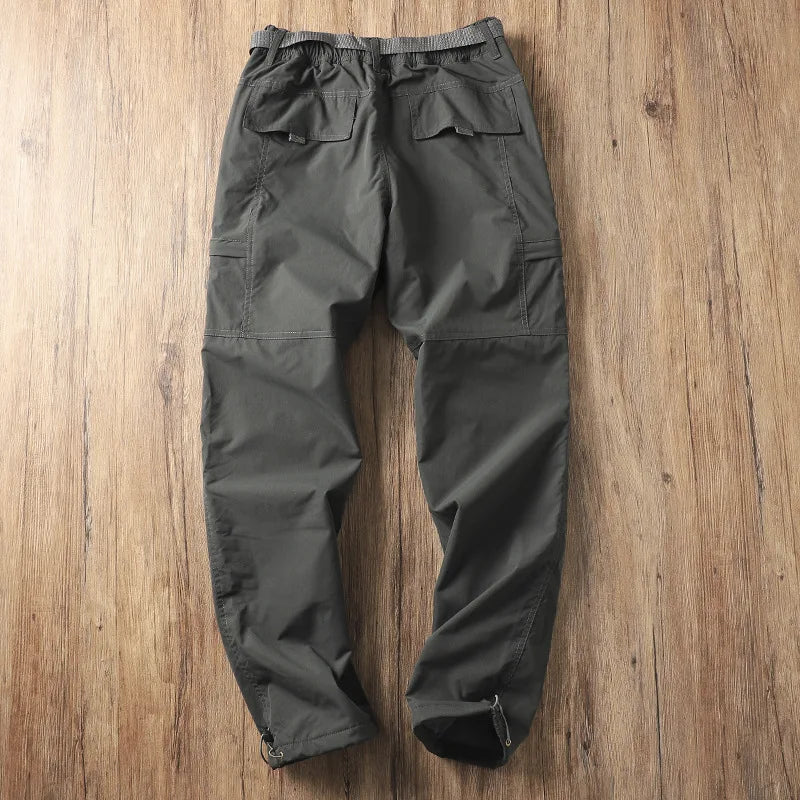 Men's Outdoor Hiking Pants – Fleece Lined, Windproof, Waterproof, Straight Leg