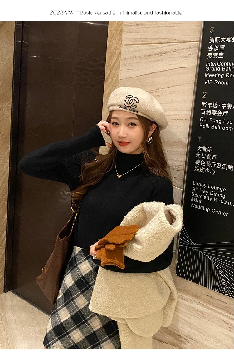 Women's Velvet-Lined Turtleneck Sweater