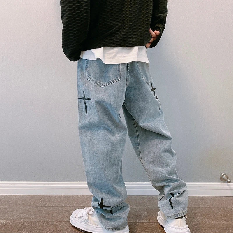 Men's Casual Baggy Denim Pants