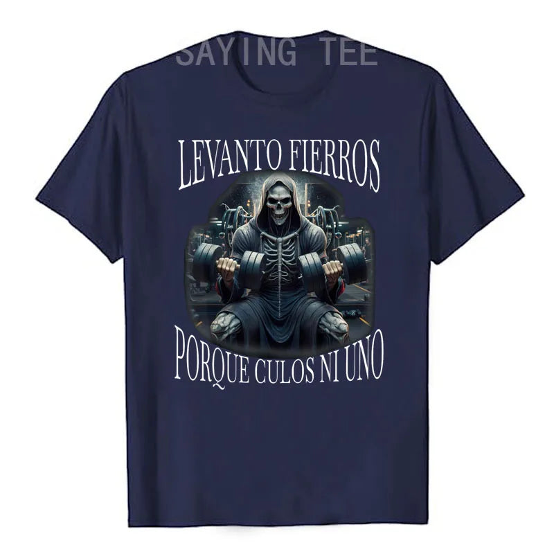 Men's Gym Graphic T-Shirt – Skeleton Workout Tee