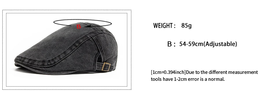 Unisex Vintage Cotton Beret