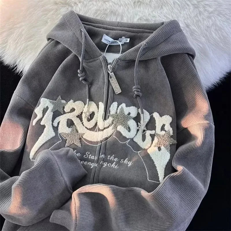 Women's Casual Hooded Sweatshirt Jacket