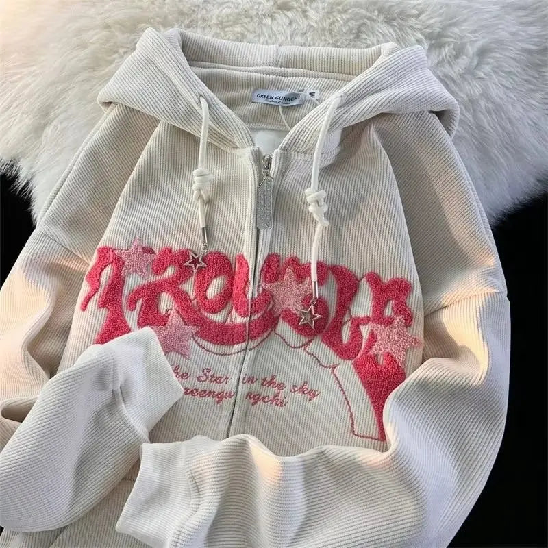 Women's Casual Hooded Sweatshirt Jacket