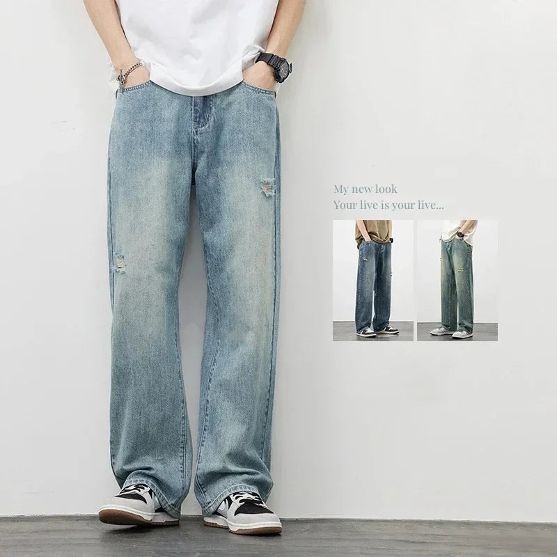 Men's Vintage Baggy Ripped Jeans