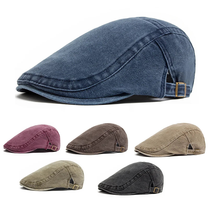 Unisex Vintage Cotton Beret