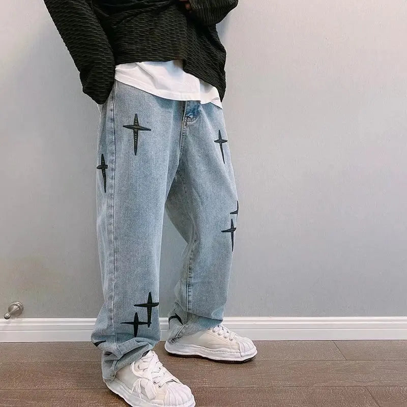 Men's Casual Baggy Denim Pants