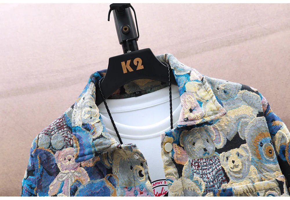 Men's Teddy Bear Jacquard Jacket