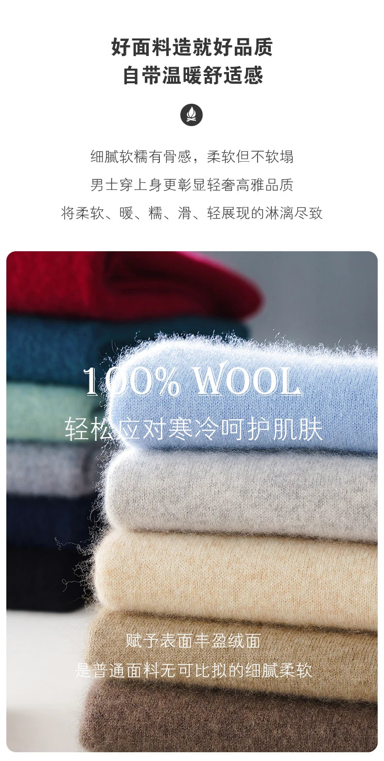 Men's Pure Wool Crewneck Sweater