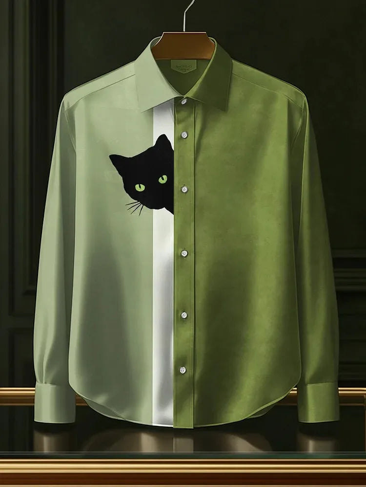 Men's Black Cat Graphic T-Shirt