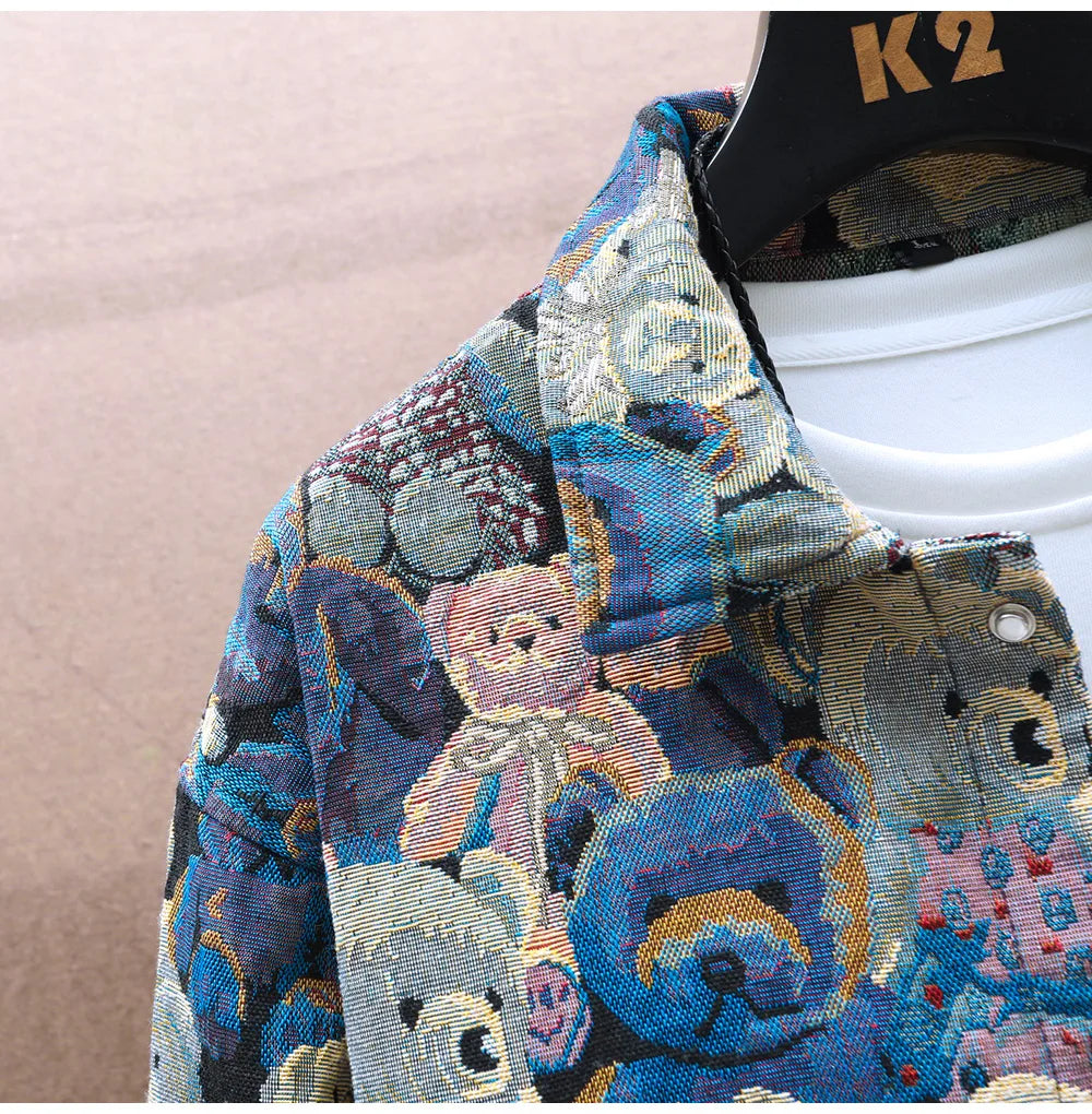 Men's Teddy Bear Jacquard Jacket