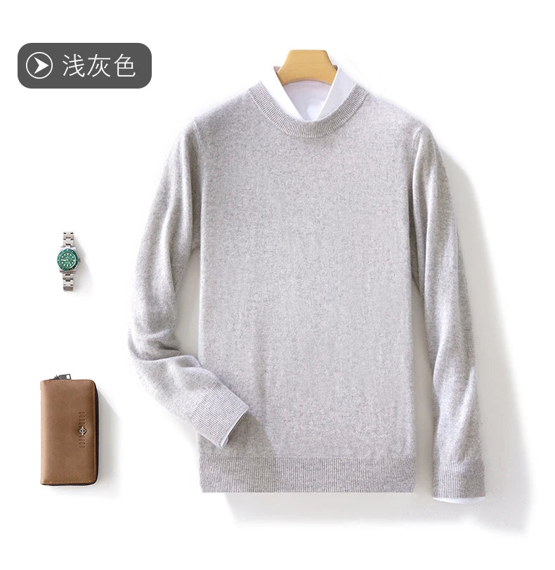 Men's Pure Wool Crewneck Sweater