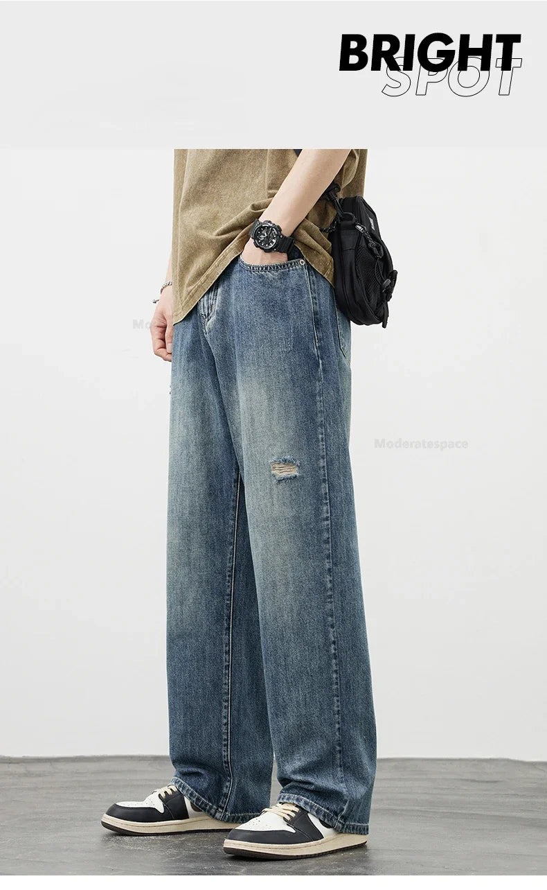 Men's Vintage Baggy Ripped Jeans