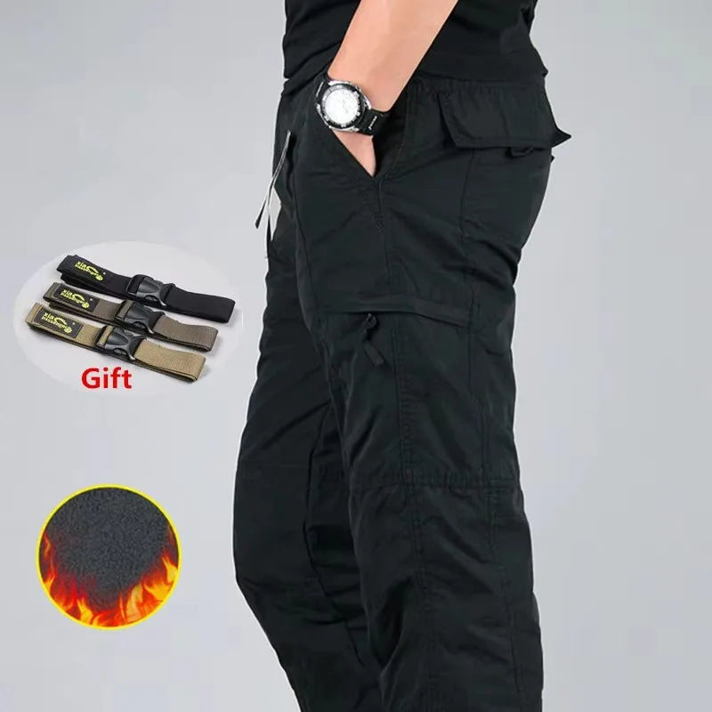 Men's Winter Thermal Cargo Joggers