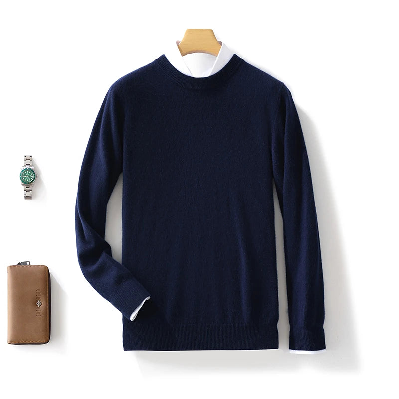 Men's Pure Wool Crewneck Sweater