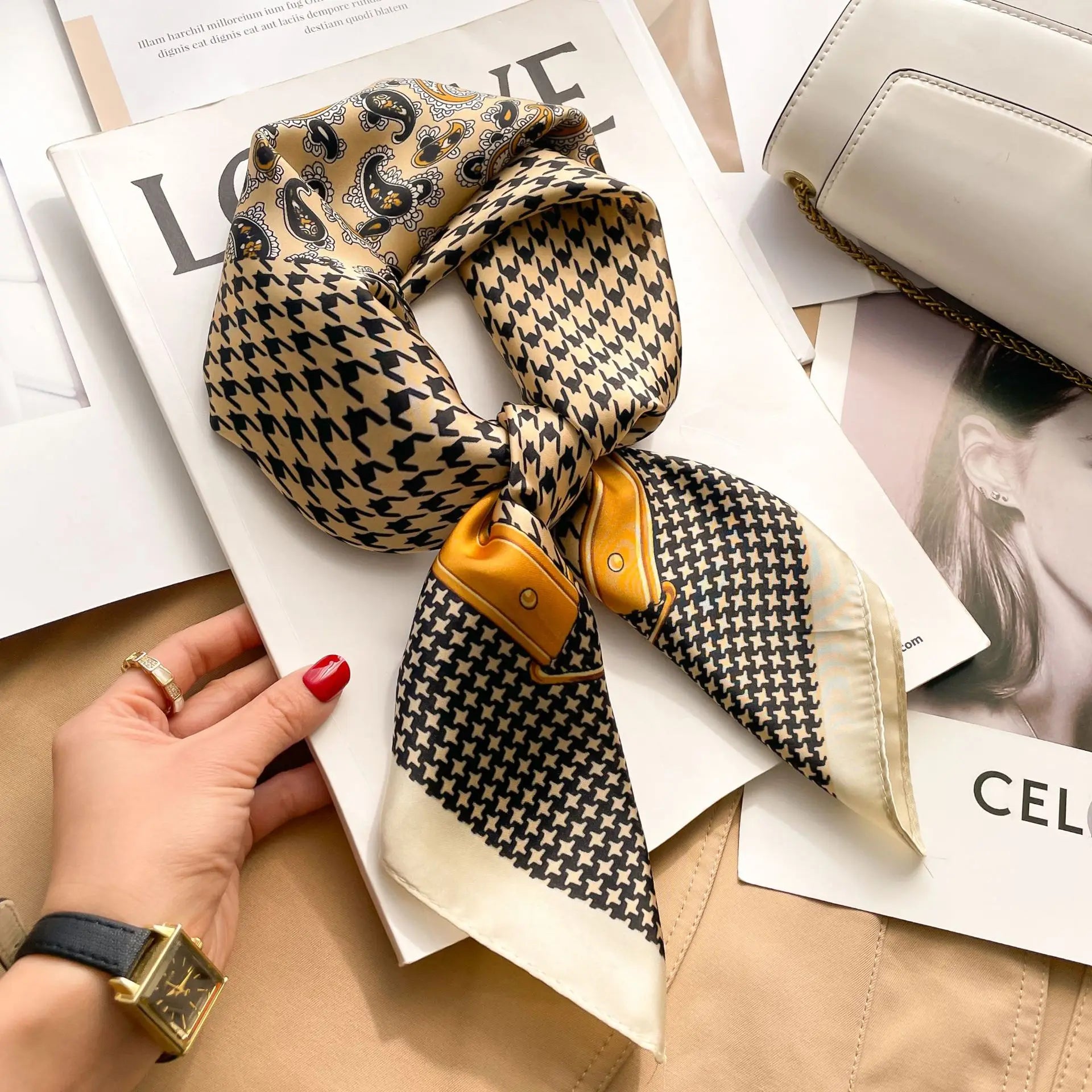 Women's Luxury Silk Square Scarf