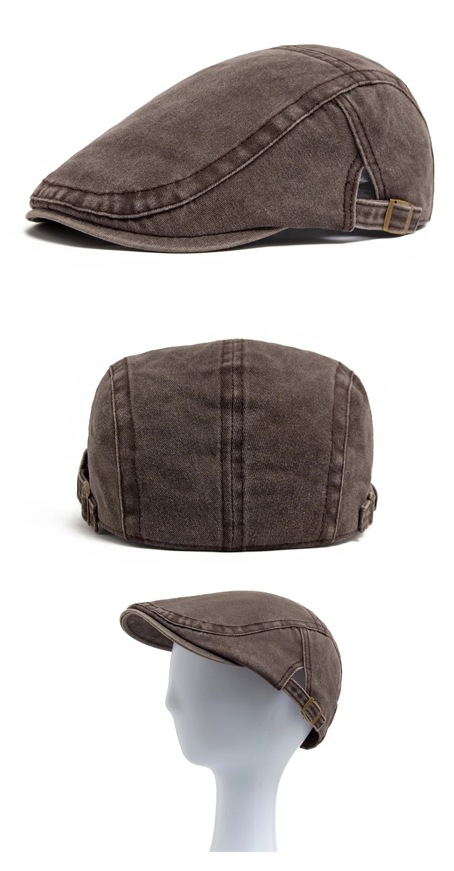 Unisex Vintage Cotton Beret