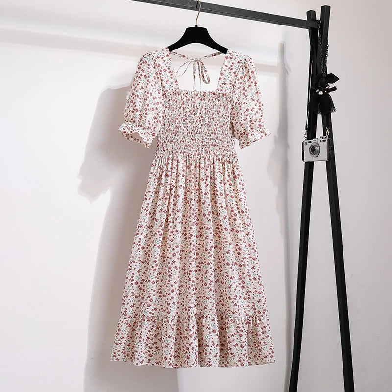 Women’s Pleated Chiffon Midi Dress