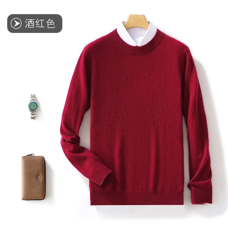 Men's Pure Wool Crewneck Sweater