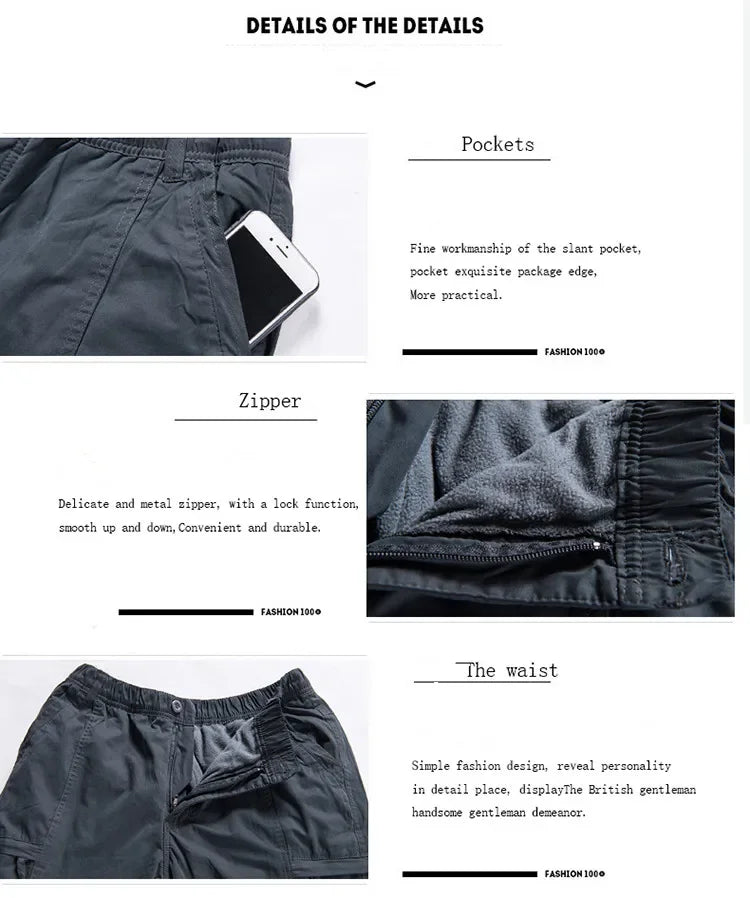 Men's Winter Thermal Cargo Joggers